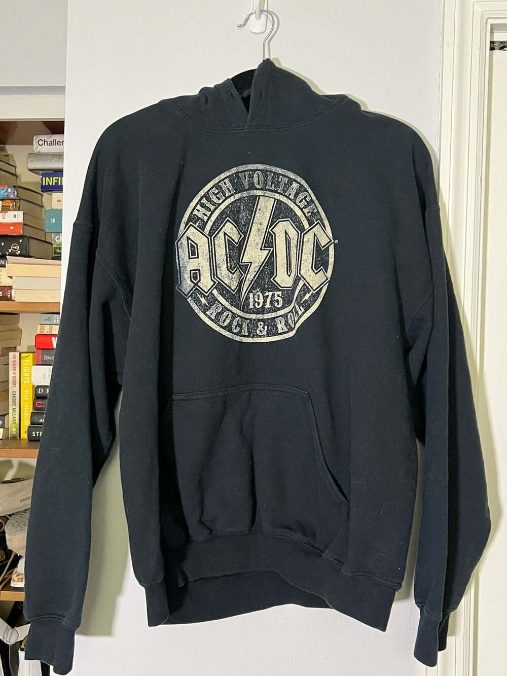 AC/DC High Voltage 1975 Rock & Roll Graphic Pullover Hoodie